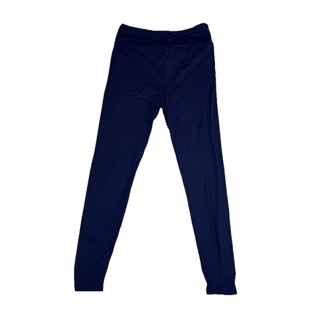 NWT Lot of 2 pairs‎ of LuLaRoe OS Leggings Navy Midnight Blue Solid Color NEW